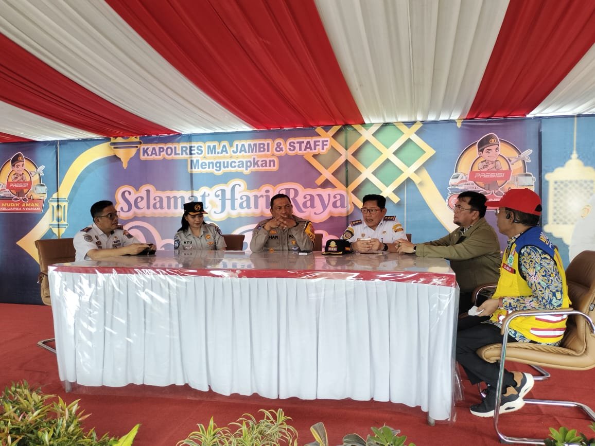 H-4 Arus Mudik Lebaran 2025, Dirlantas Polda Jambi bersama Wakil Ketua DPRD, BPJN dan BPTD Pantau Arus Lalu Lintas 