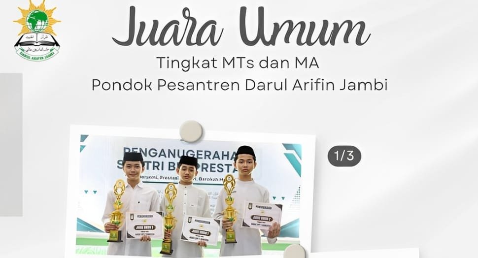 Total Nilai 1.521, Nasrul Choonan Sabet Juara Umum II di Pesantren Darul Arifin