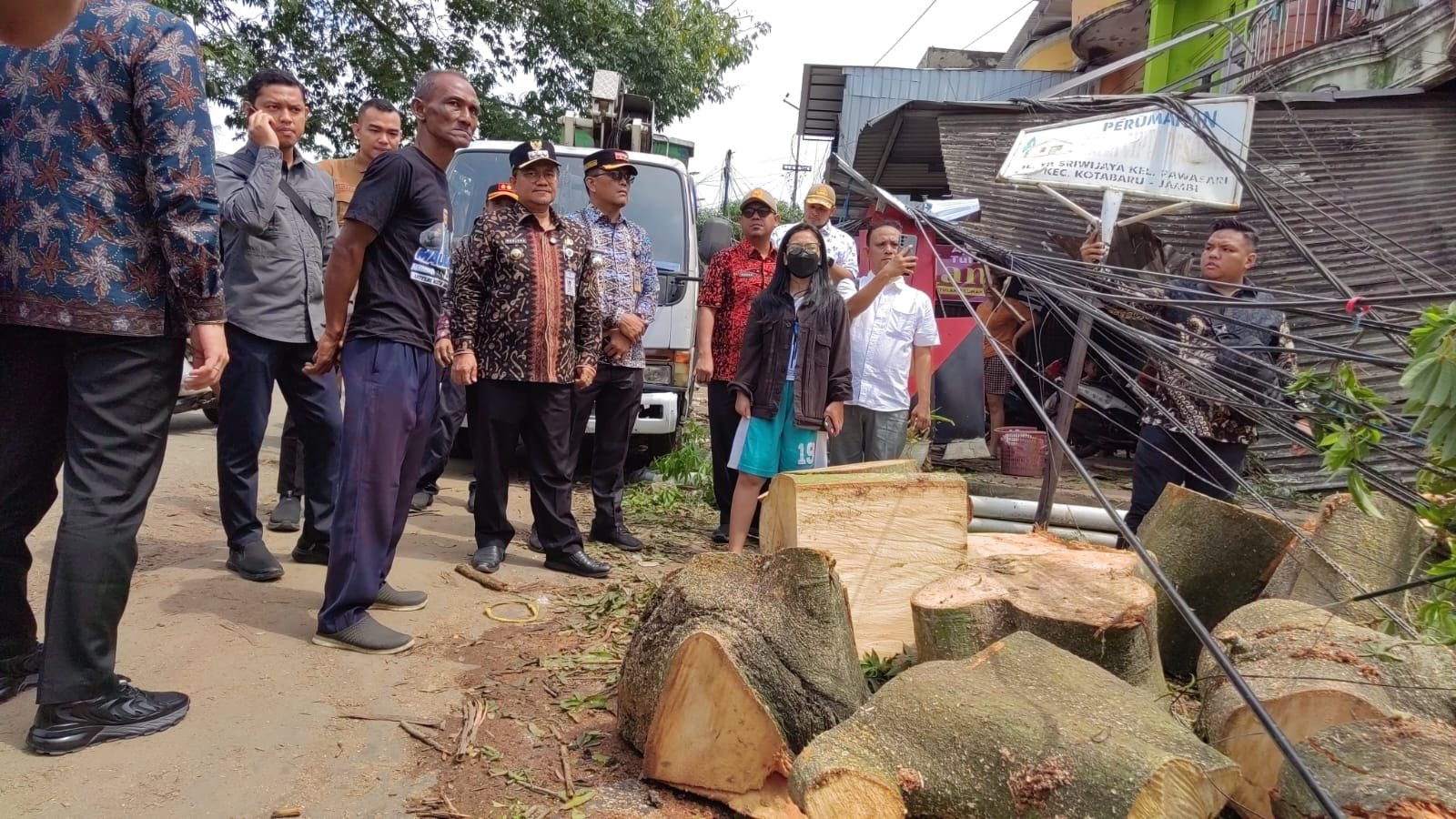 Cuaca Ekstrem di Jambi: Pohon Tumbang, Kabel Berserakan, Wali Kota Turun ke Lapangan